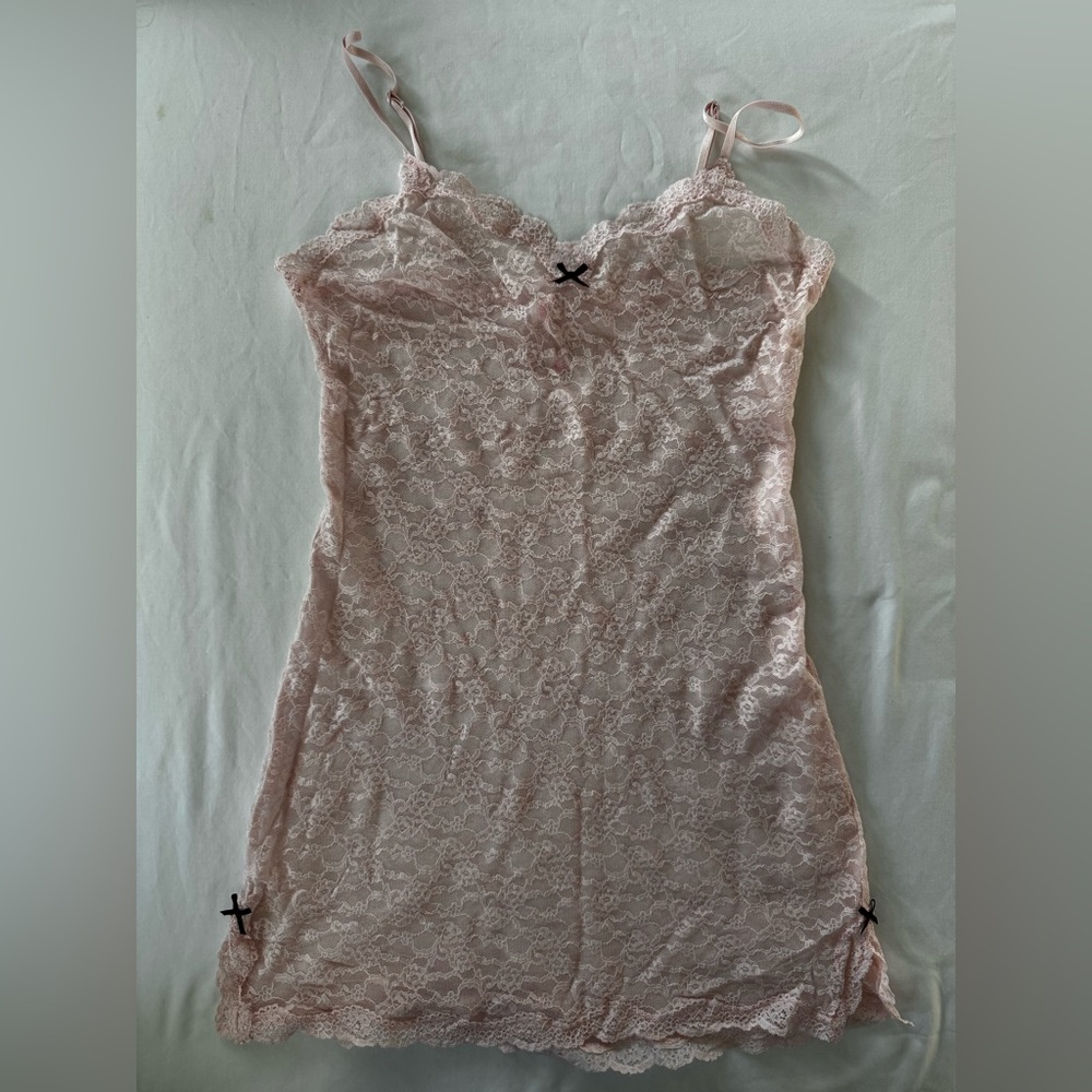 Victoria's Secret Lace Chemise, Light Pink, Small